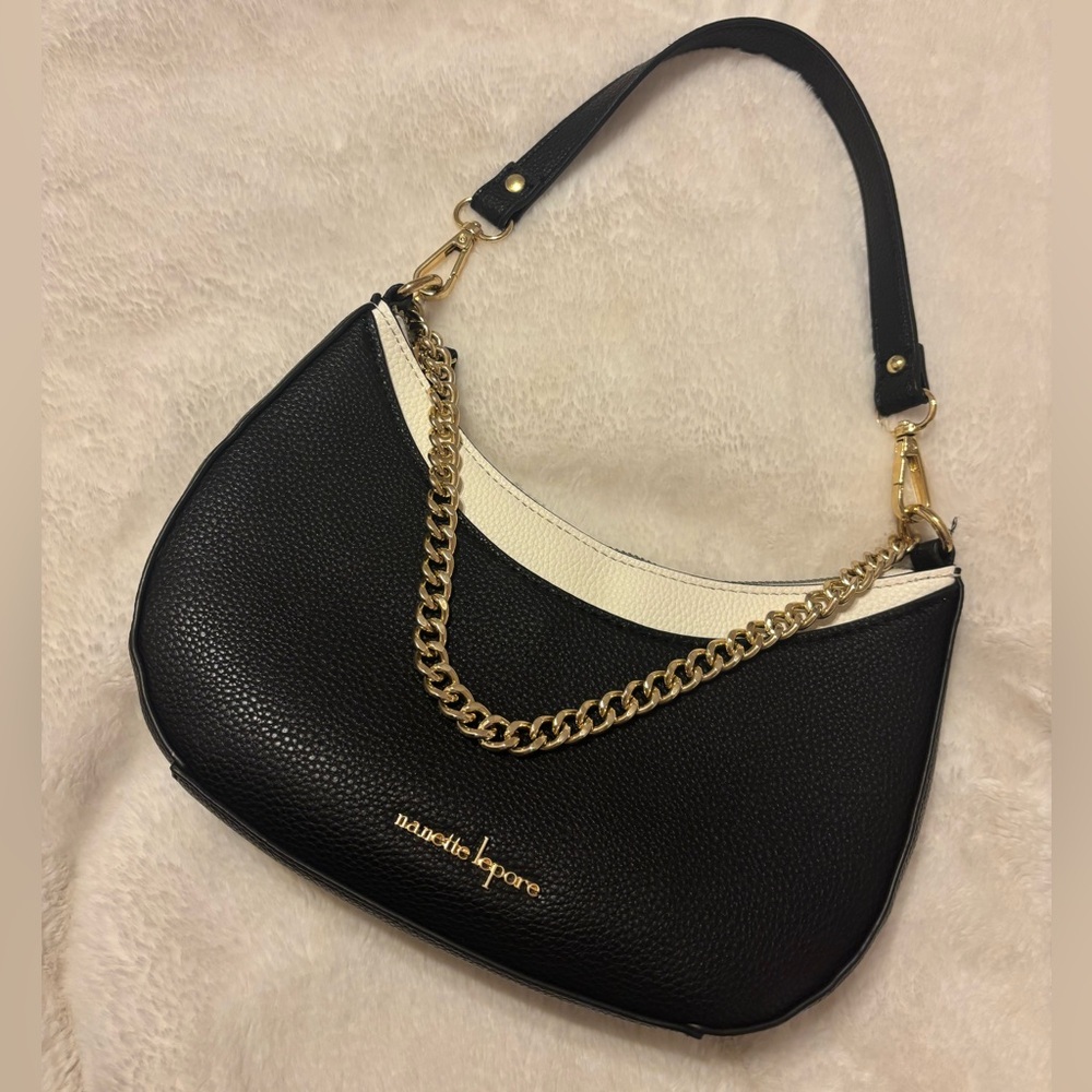 Nanette Lepore Gold Convertible Shoulder Bag